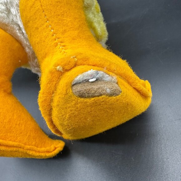 Vintage Rushton Rubber Face Duck Yellow Duckling Stuffed Animal Toy Kitschy READ - Picture 7 of 15